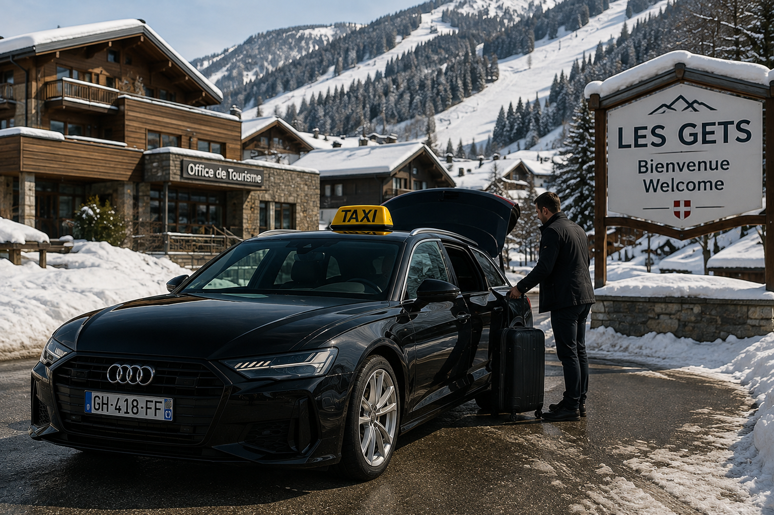 Arrivé en station de ski ça se passe comment avec le taxi